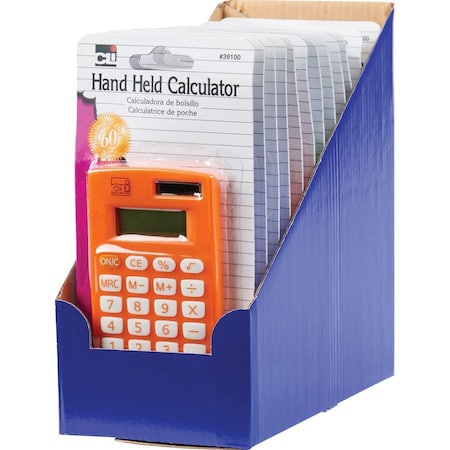 Hand Held Calculator, 8-Digit, 12/PK, Assorted 4PK